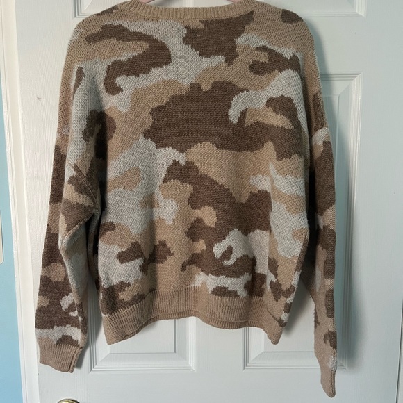 Lucky Brand Tan Camo Sweater XL - Picture 3 of 5